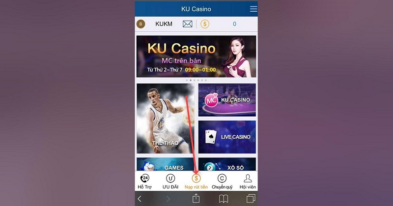 Có thể chơi tiện lợi trên app Ku casino